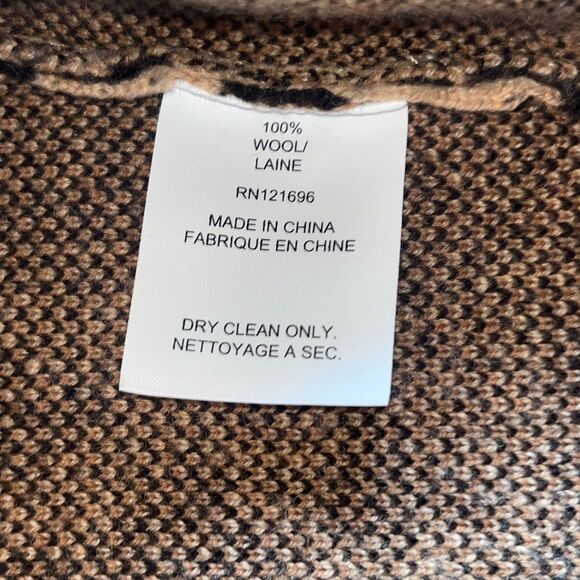 J. Crew Demylee Animal Print Cardigan Sweater XS Collared Pocket Black Tan - Picture 3 of 6